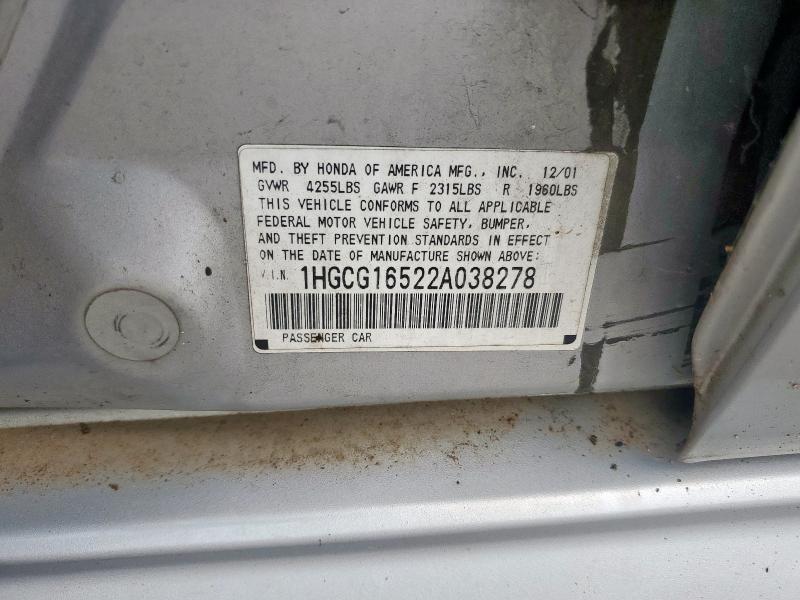 2002 HONDA ACCORD EX