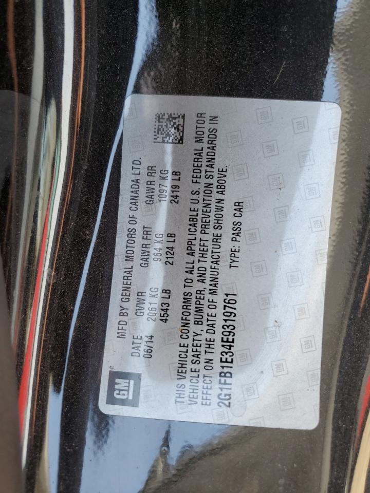 2014 Chevrolet Camaro Lt VIN: 2G1FB1E34E9319761 Lot: 53347635