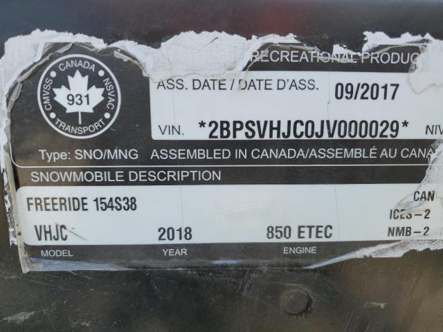 2018 SKIDOO FREERIDE