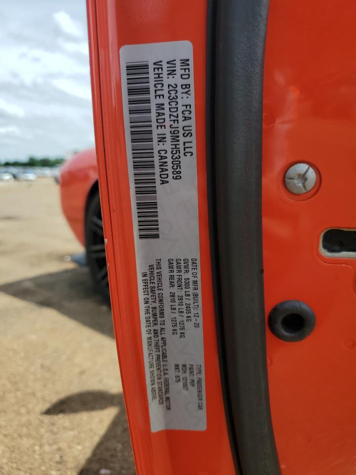 2021 Dodge Challenger R/T Scat Pack VIN: 2C3CDZFJ9MH530589 Lot: 54922975