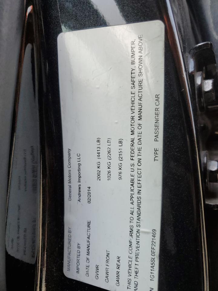 2014 Chevrolet Malibu Ls VIN: 1G11A5SL0EF221469 Lot: 53619065