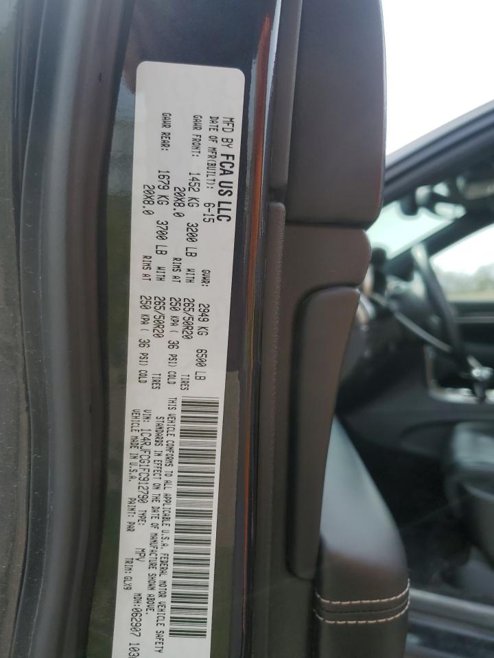 2015 Jeep Grand Cherokee Overland VIN: 1C4RJFCG1FC912790 Lot: 54977575