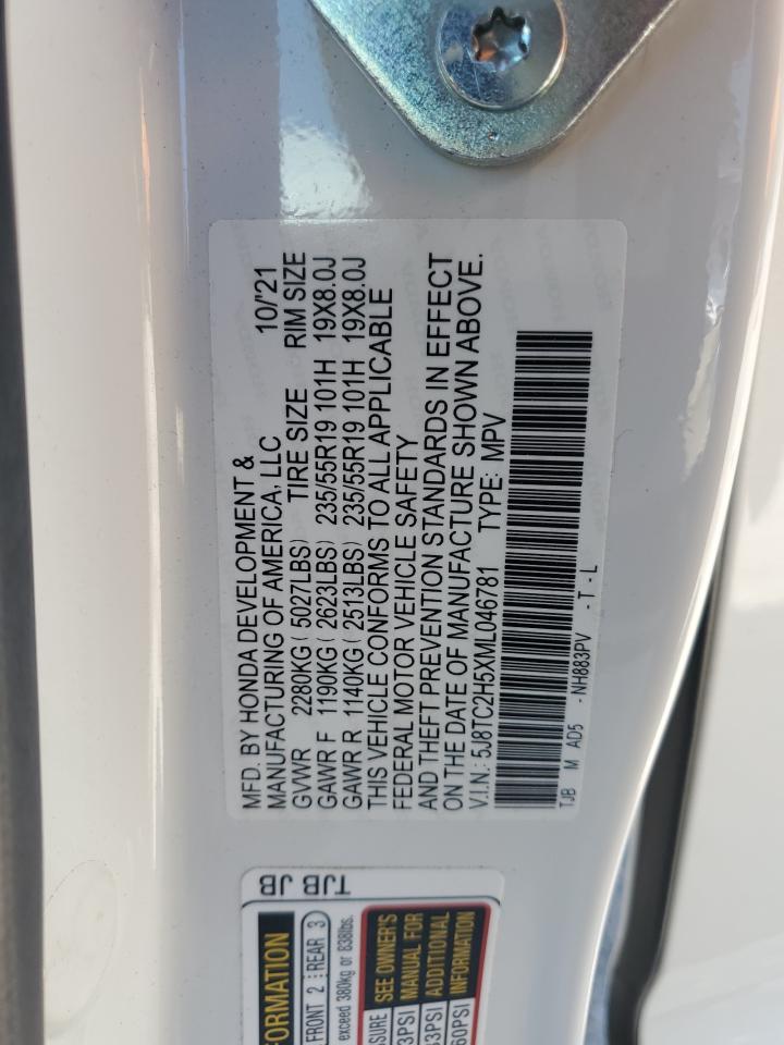 2021 Acura Rdx Technology VIN: 5J8TC2H5XML046781 Lot: 52187775