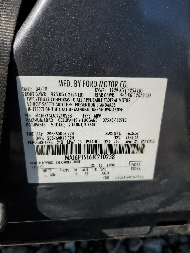 2018 Ford Ecosport S VIN: MAJ6P1SL6JC210238 Lot: 51458225