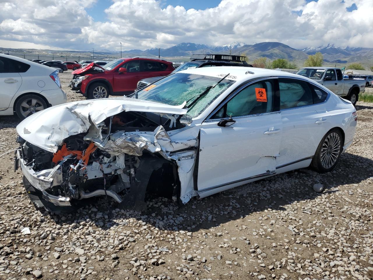 2024 Genesis G80 Advanced white null electric KMTGE4S11RU008080 photo #1