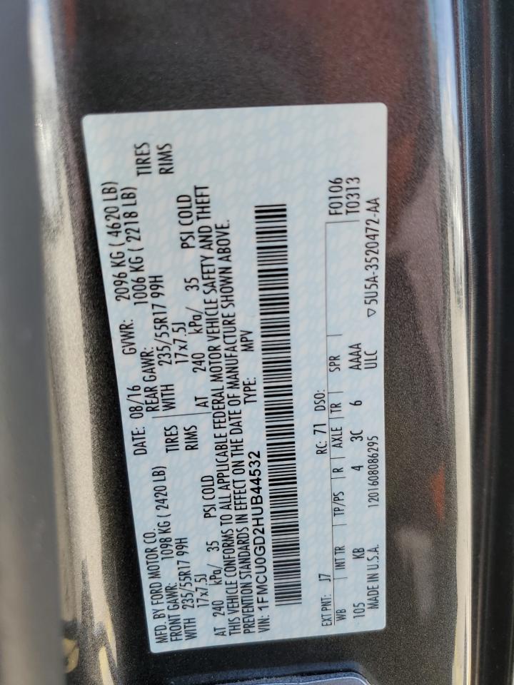 1FMCU0GD2HUB44532 2017 Ford Escape Se