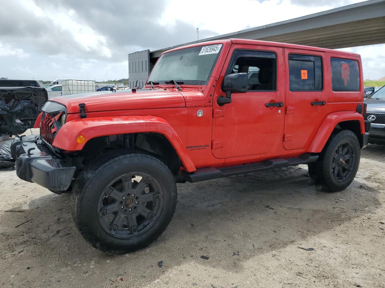 2014 Jeep Wrangler Unlimited Sahara for Sale in West Palm Beach, FL - Water/Flood