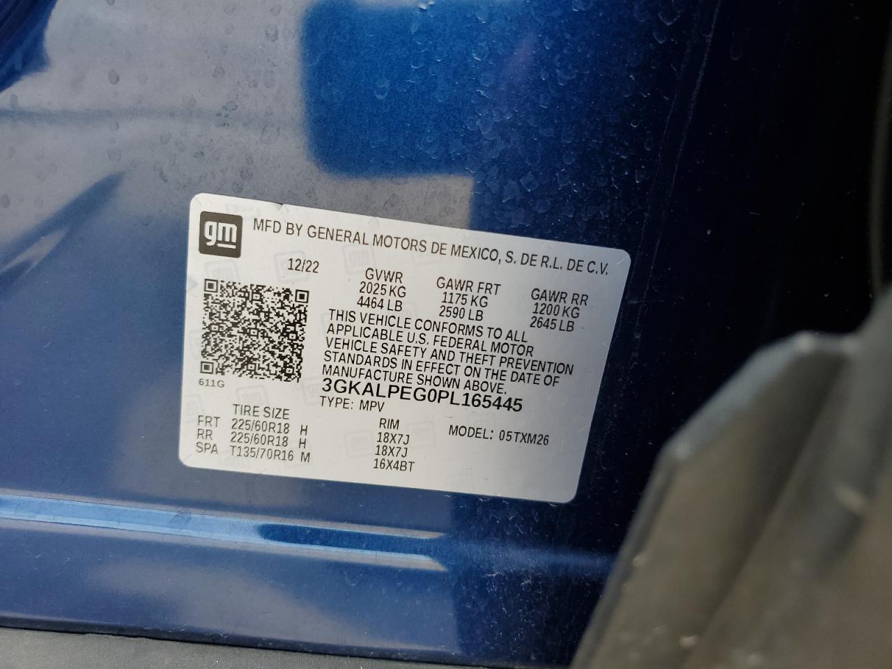 2023 GMC Terrain Slt VIN: 3GKALPEG0PL165445 Lot: 54266665