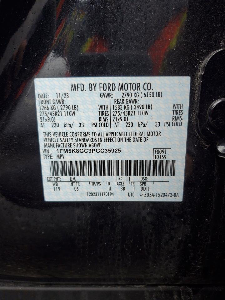 1fm5k8gc3pgc35925 1FM5K8GC3PGC35925 2023 Ford Explorer St