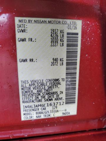 2016 NISSAN ALTIMA 2.5  