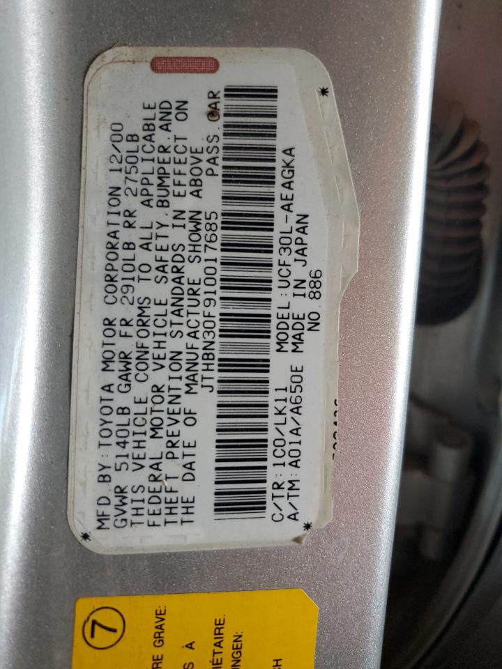 2001 Lexus Ls 430 VIN: JTHBN30F910017685 Lot: 52944505