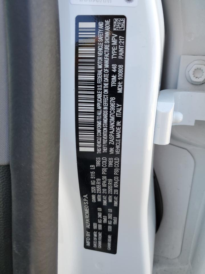 2021 Alfa Romeo Stelvio Sport VIN: ZASPAJAN3M7C99676 Lot: 52385805
