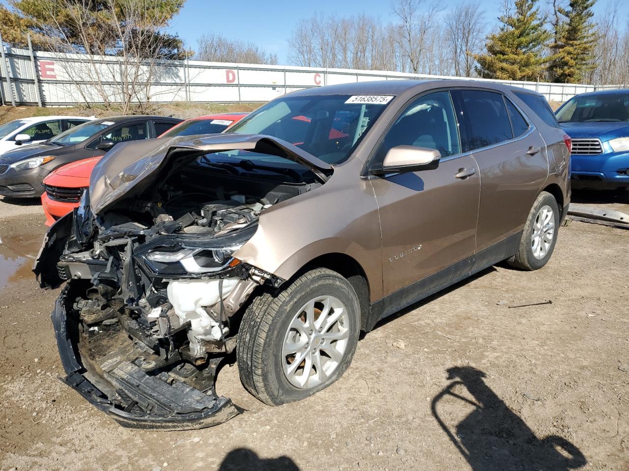 2019 Chevrolet Equinox Lt na sprzedaż w Davison, MI - Front End