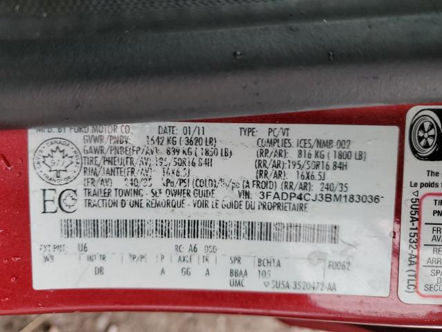 2011 FORD FIESTA SEL