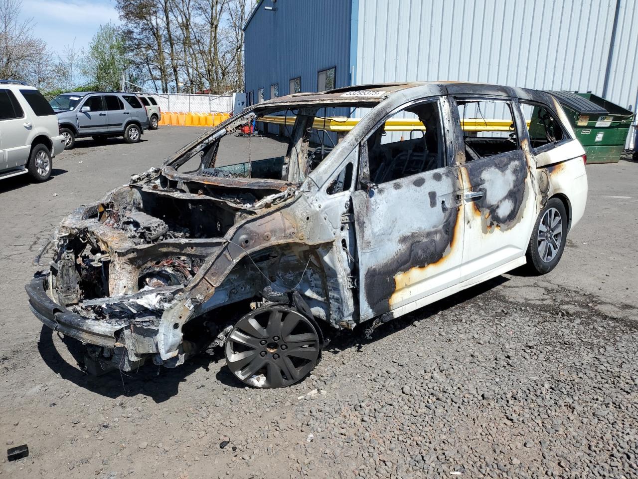2014 Honda Odyssey Touring на продаже в Portland, OR - Burn
