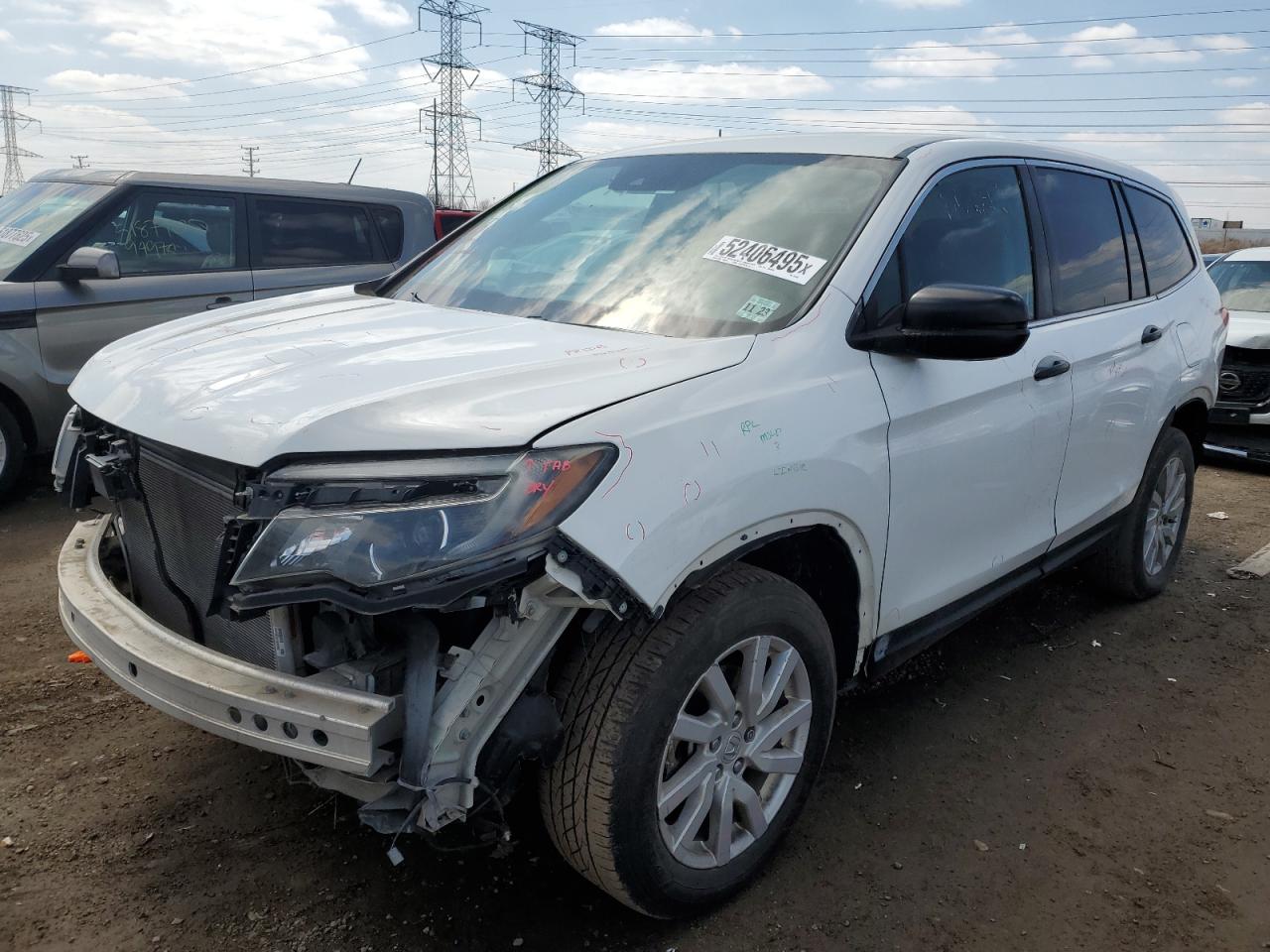 2019 Honda Pilot Lx на продаже в Elgin, IL - Front End