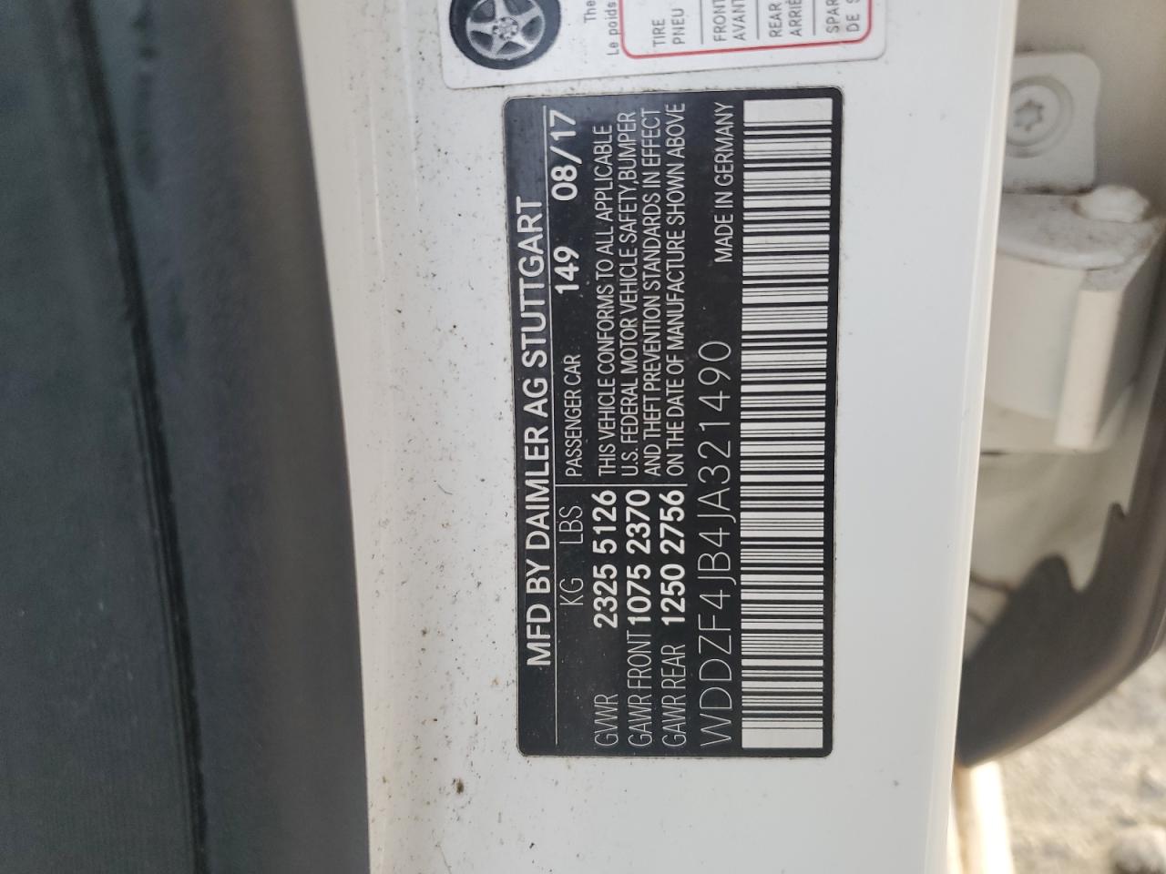 WDDZF4JB4JA321490 2018 Mercedes-Benz E 300