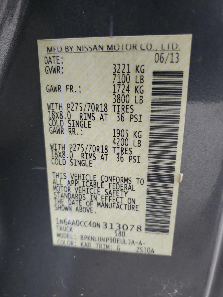 1N6AA0CC4DN313078 2013 Nissan Titan S