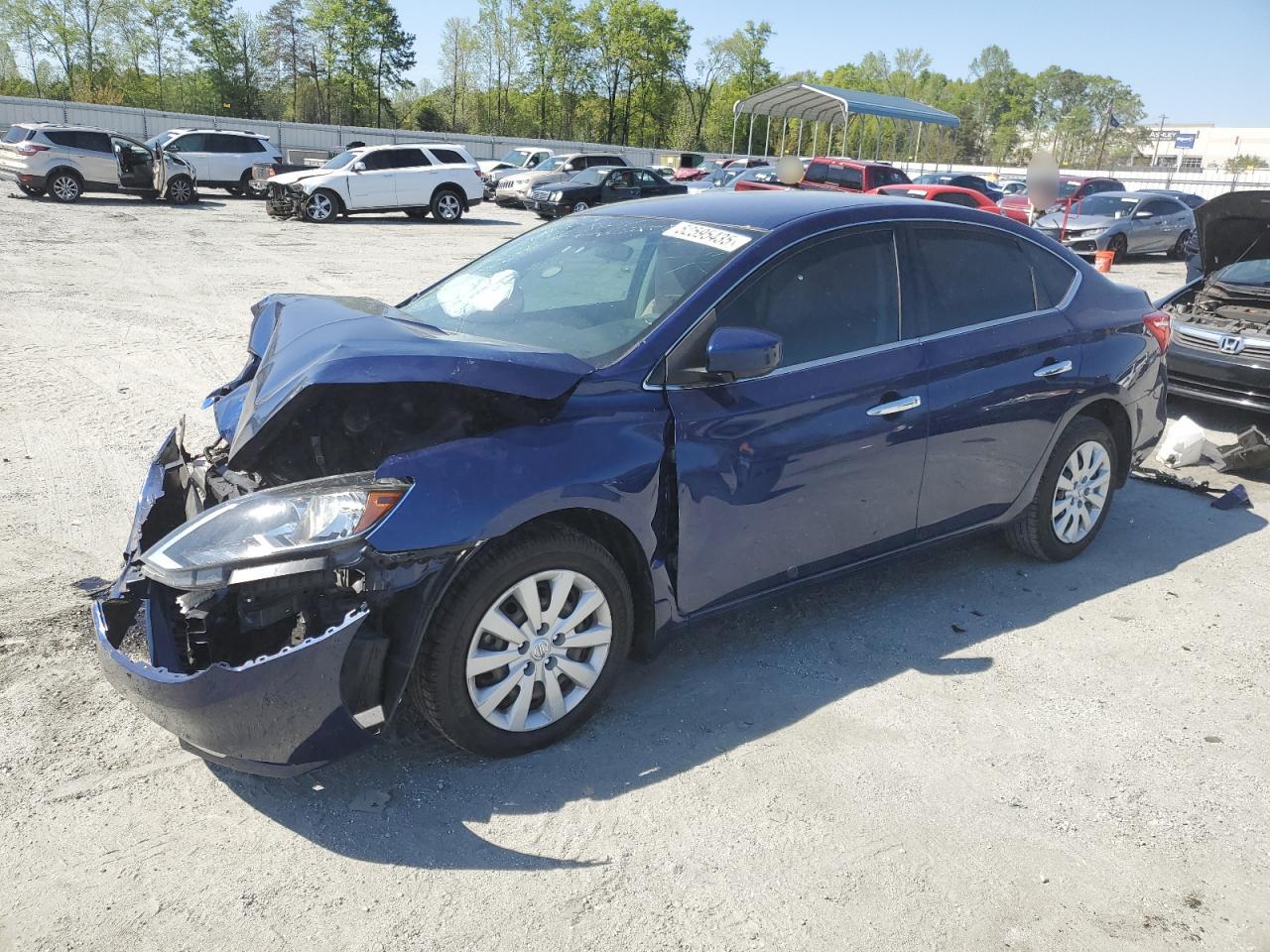 2019 Nissan Sentra S na sprzedaż w Spartanburg, SC - Front End