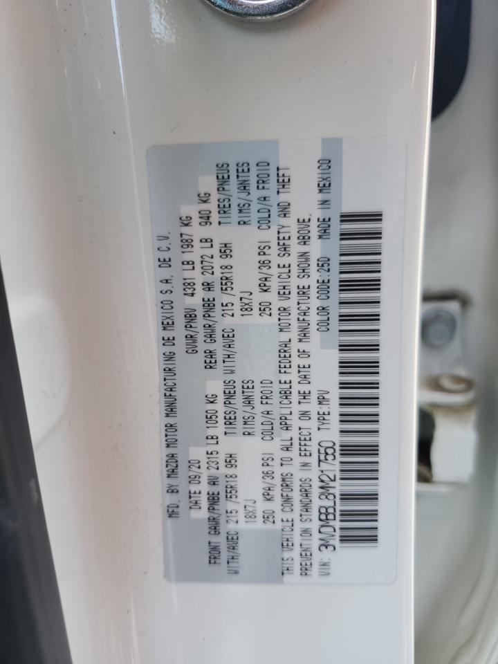 2021 Mazda Cx-30 Select VIN: 3MVDMBBL8MM217550 Lot: 54267615