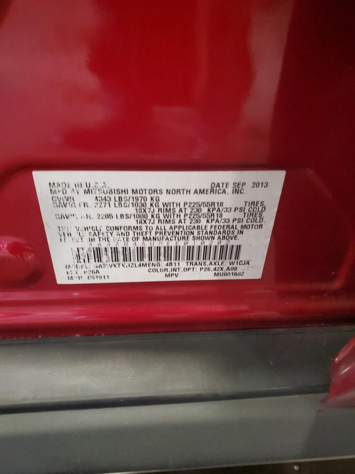2014 Mitsubishi Outlander Sport Se VIN: 4A4AR4AU8EE010202 Lot: 54686125