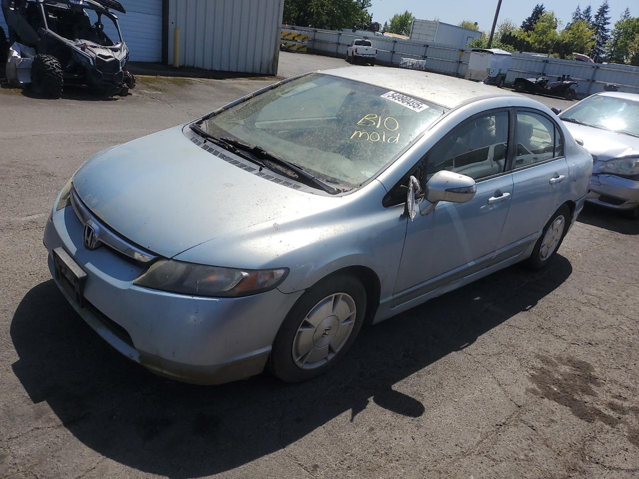 2008 Honda Civic Hybrid de vânzare în Woodburn, OR - Rear End