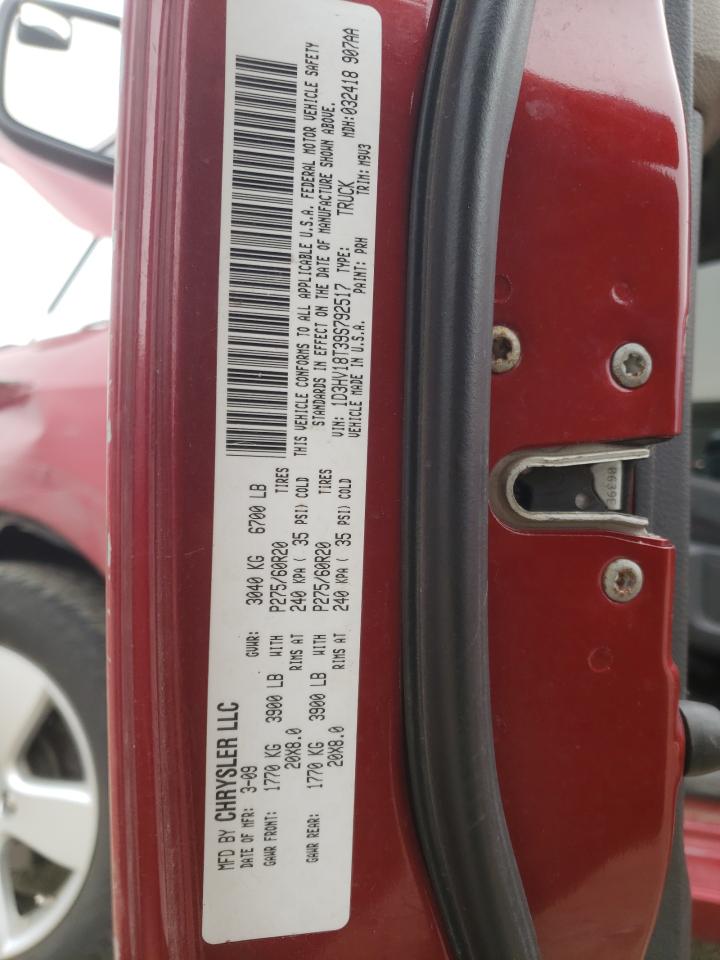 2009 Dodge Ram 1500 VIN: 1D3HV18T39S792517 Lot: 53451325