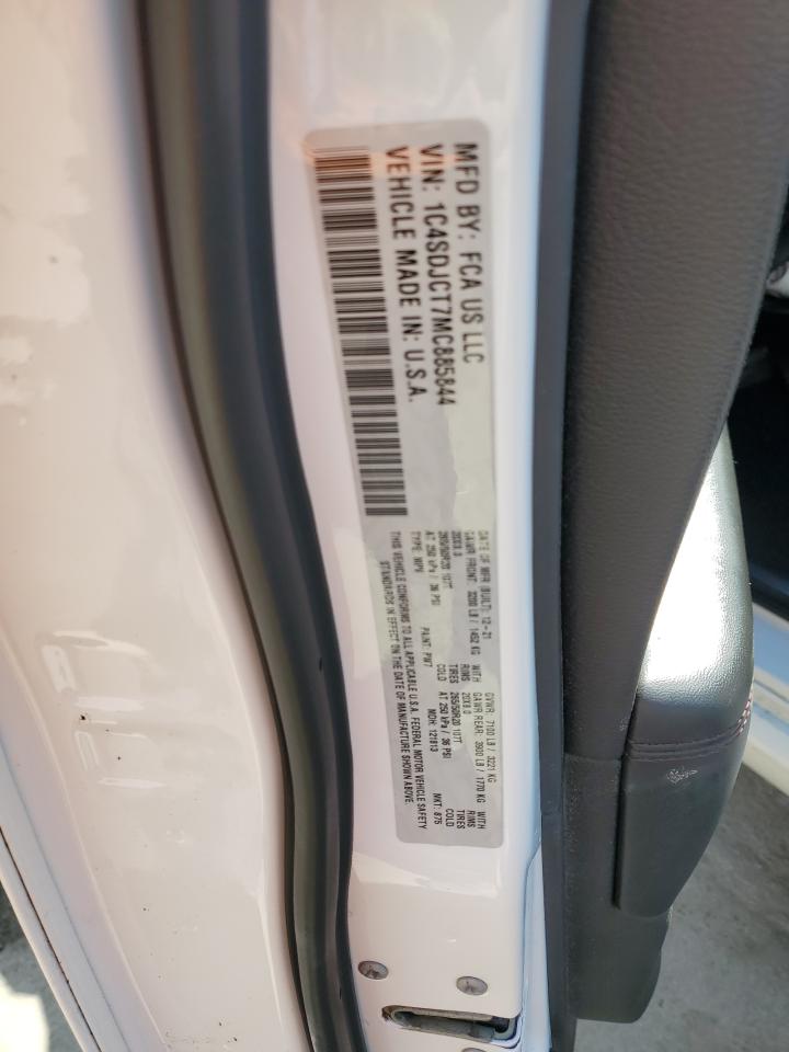 2021 Dodge Durango R/T VIN: 1C4SDJCT7MC885844 Lot: 51383345