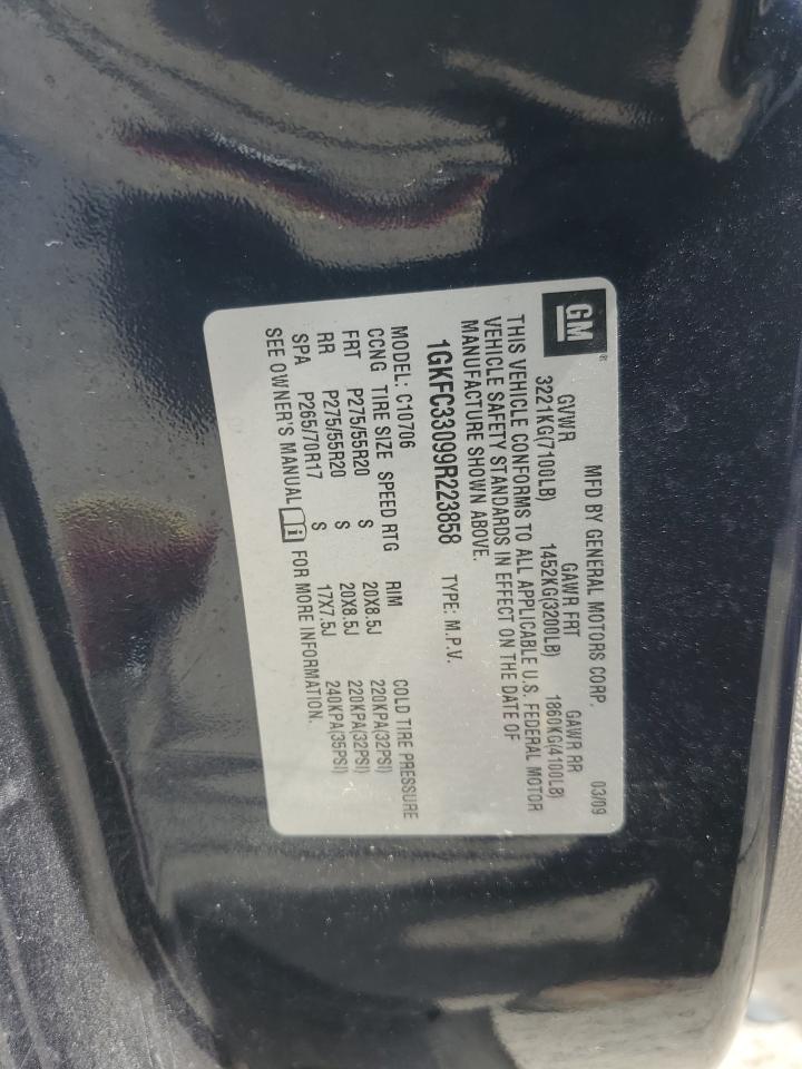 2009 GMC Yukon Slt VIN: 1GKFC33099R223858 Lot: 51612025