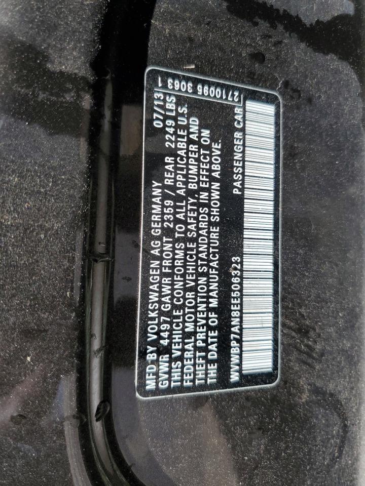 2014 Volkswagen Cc Sport VIN: WVWBP7AN8EE506323 Lot: 53628935