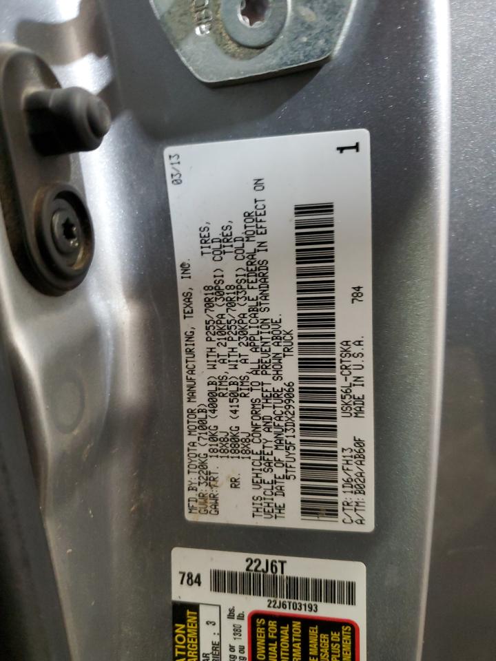 2013 Toyota Tundra Double Cab Sr5 VIN: 5TFUY5F13DX299066 Lot: 53352745