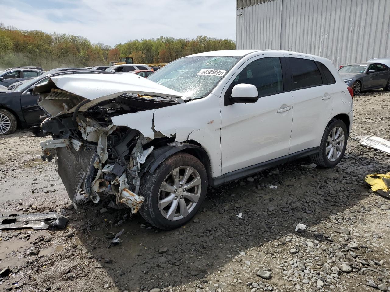 2013 Mitsubishi Outlander Sport Es na sprzedaż w Windsor, NJ - Front End