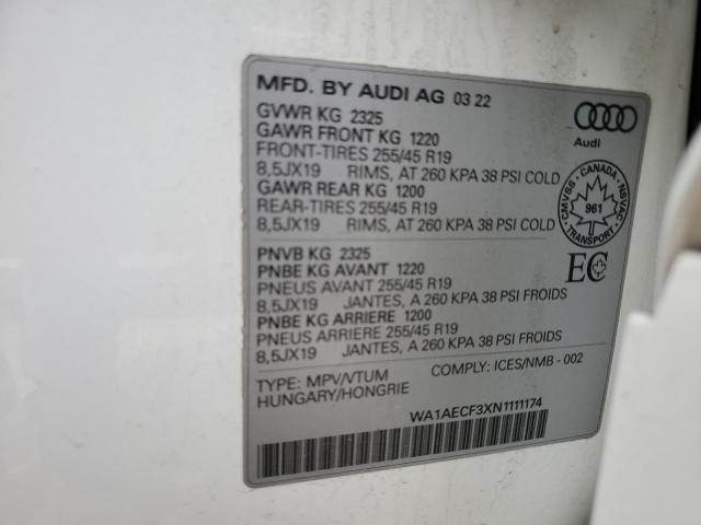 2022 AUDI Q3 KOMFORT 45