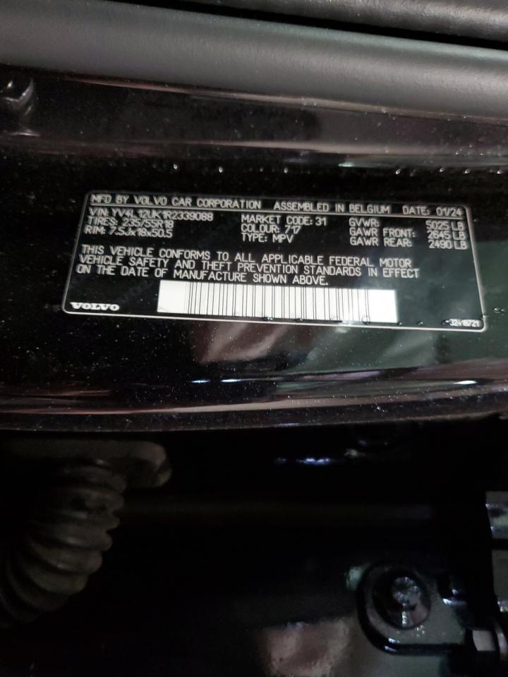 2024 Volvo Xc40 Core VIN: YV4L12UK1R2339088 Lot: 53816665