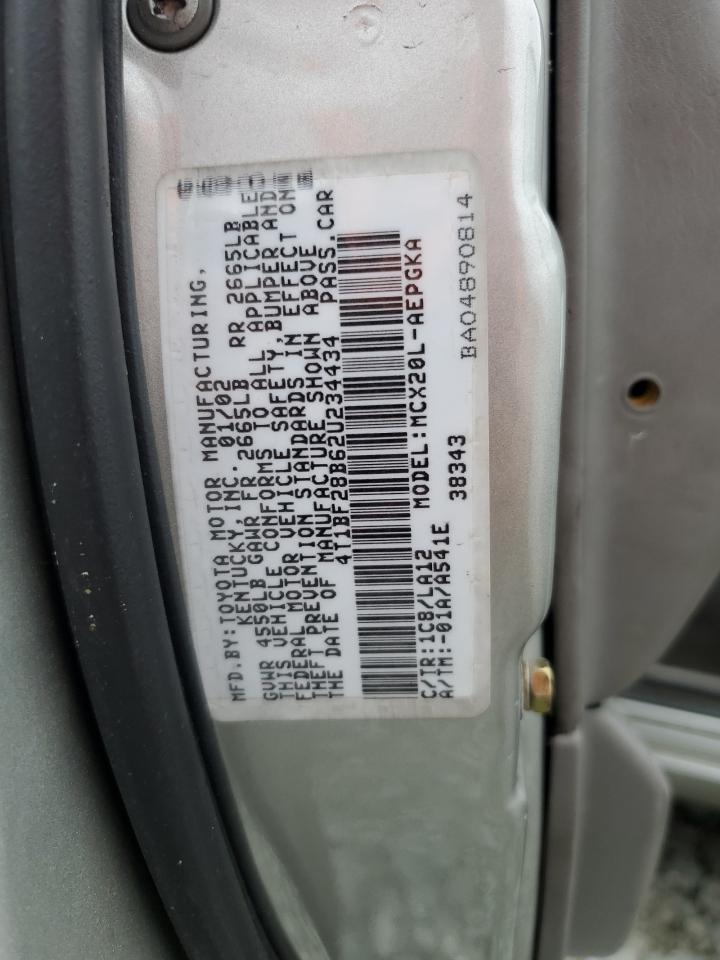 2002 Toyota Avalon Xl VIN: 4T1BF28B62U234434 Lot: 51579675