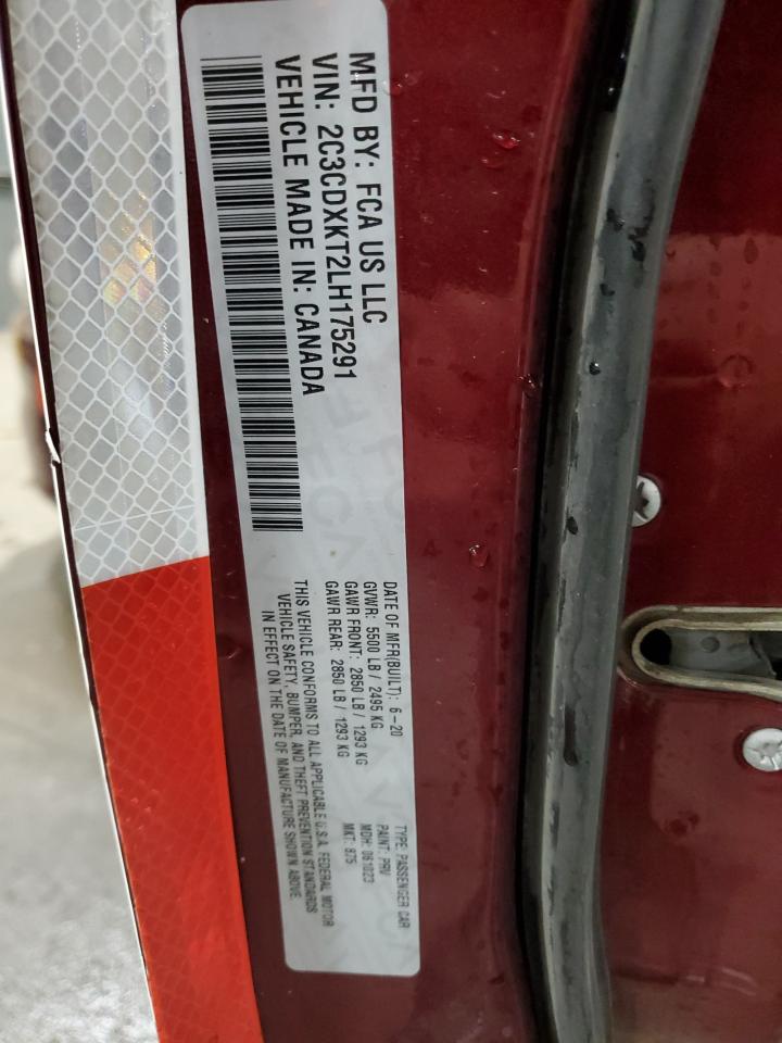 2020 Dodge Charger Police VIN: 2C3CDXKT2LH175291 Lot: 51996935