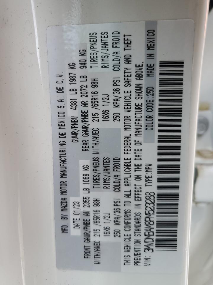 2023 Mazda Cx-30 VIN: 3MVDMBAM8PM523288 Lot: 52280035