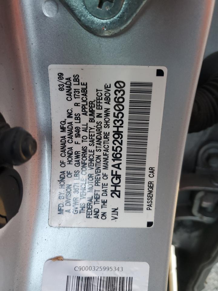 2009 Honda Civic Lx VIN: 2HGFA16529H350630 Lot: 51935265