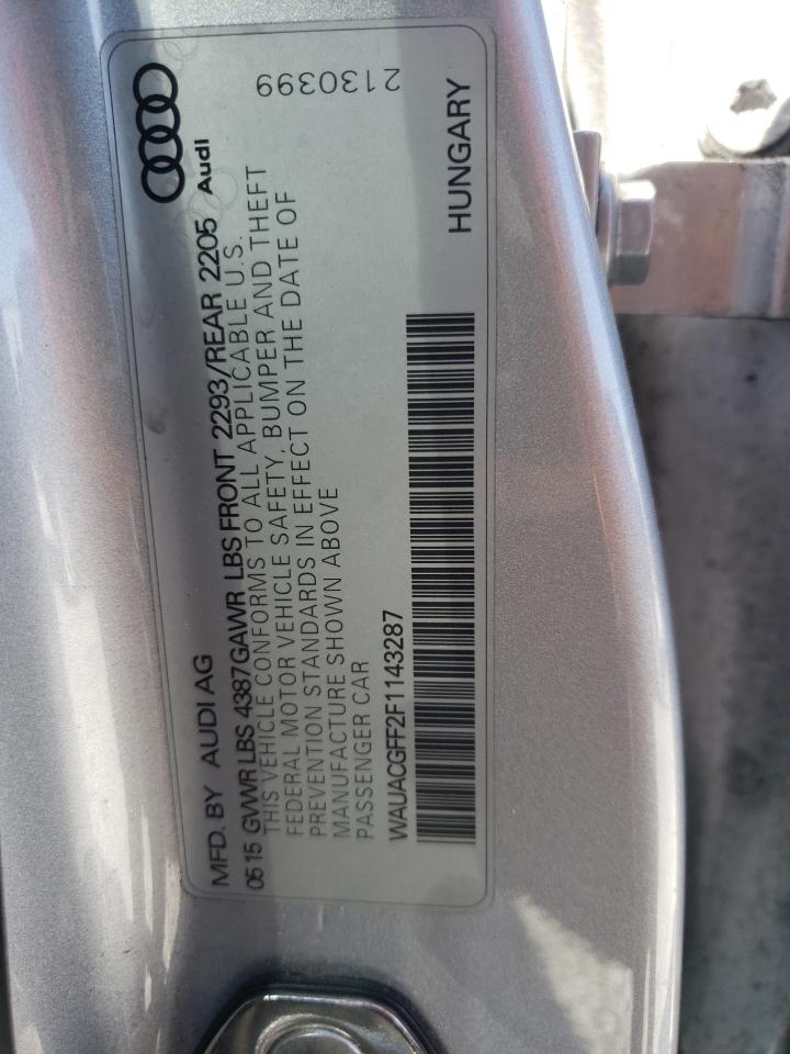 2015 Audi A3 Premium VIN: WAUACGFF2F1143287 Lot: 53611685