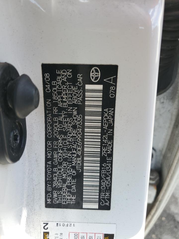 JTDBL40E699047335 2009 Toyota Corolla Base