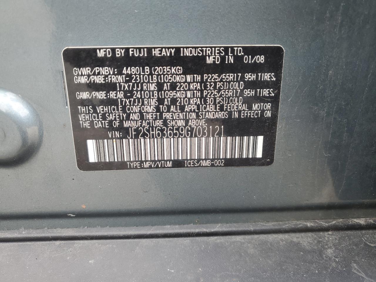 2009 Subaru Forester at RI - Exeter: JF2SH63659G