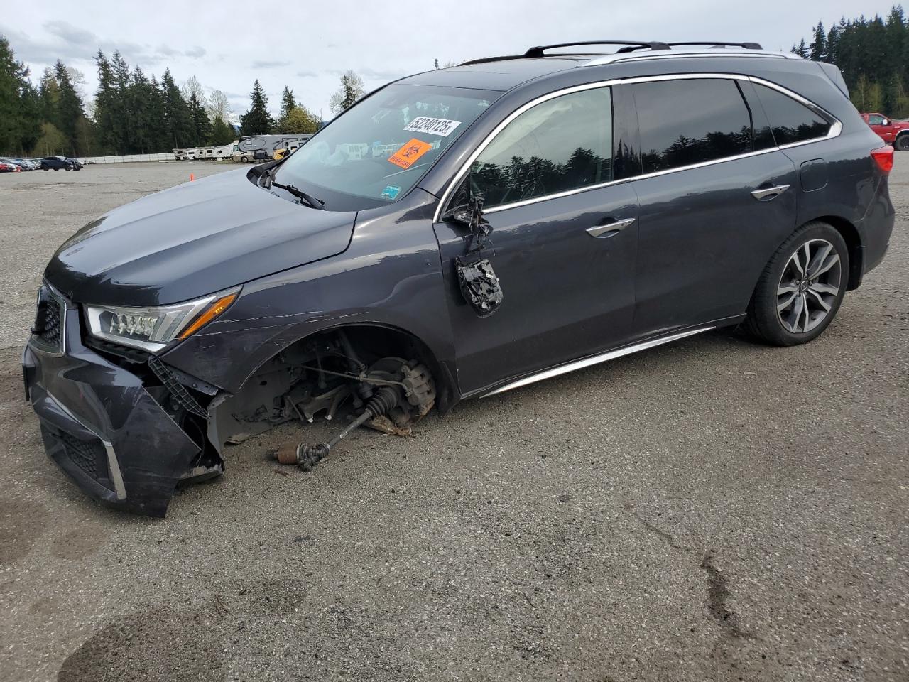 2019 Acura Mdx Advance للبيع في Arlington، WA - Front End