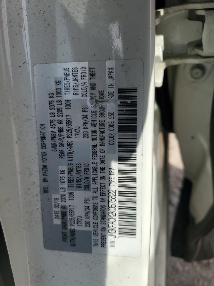 2019 Mazda Cx-5 Touring VIN: JM3KFACM2K0575822 Lot: 51893845