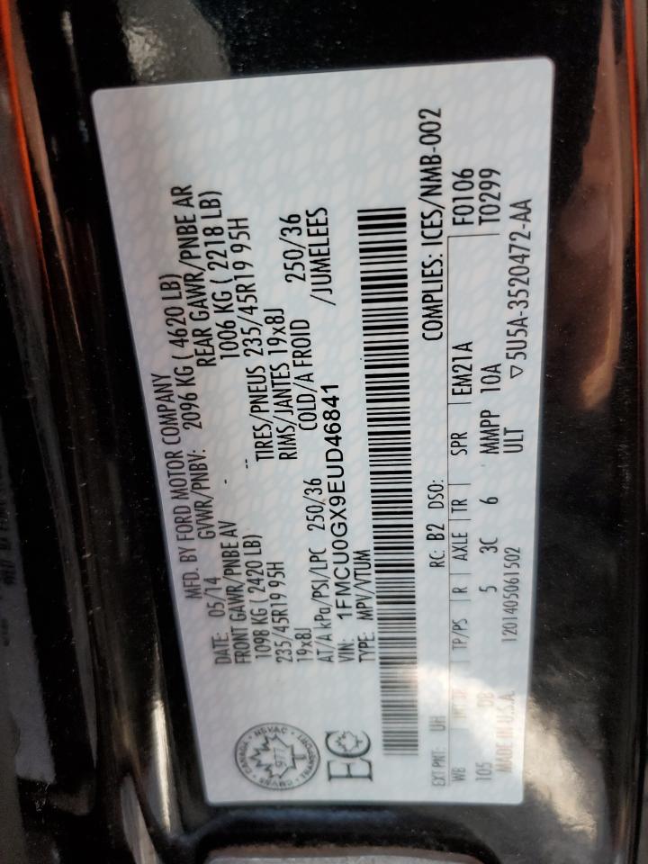 1FMCU0GX9EUD46841 2014 Ford Escape Se