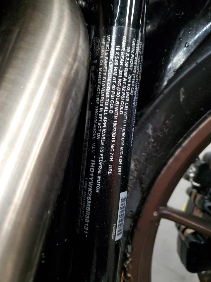 2021 Harley-Davidson Fxlrs VIN: 1HD1YWK26MB038131 Lot: 53359635