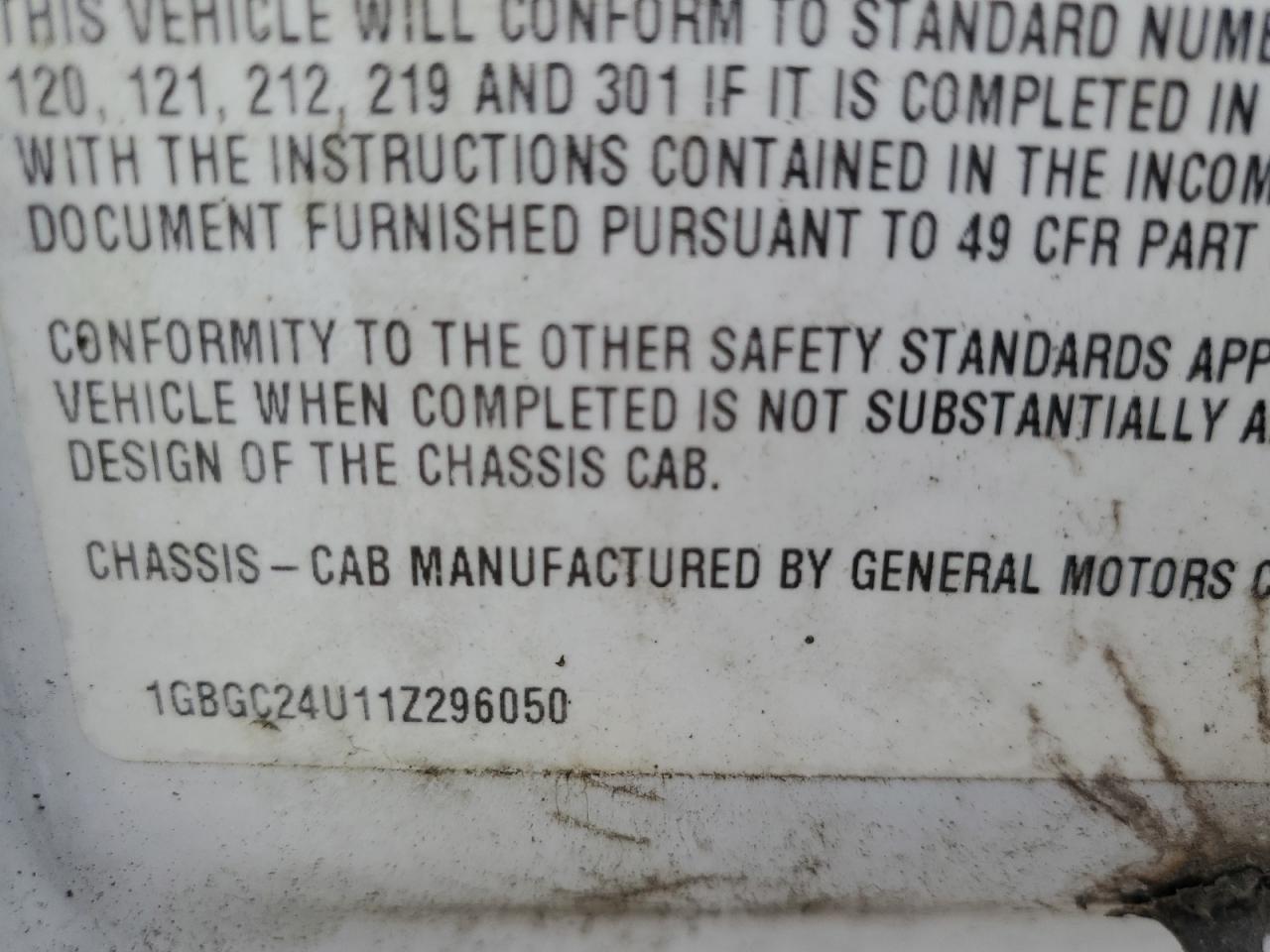 2001 Chevrolet Silverado C2500 VIN: 1GBGC24U11Z296050 Lot: 55092555