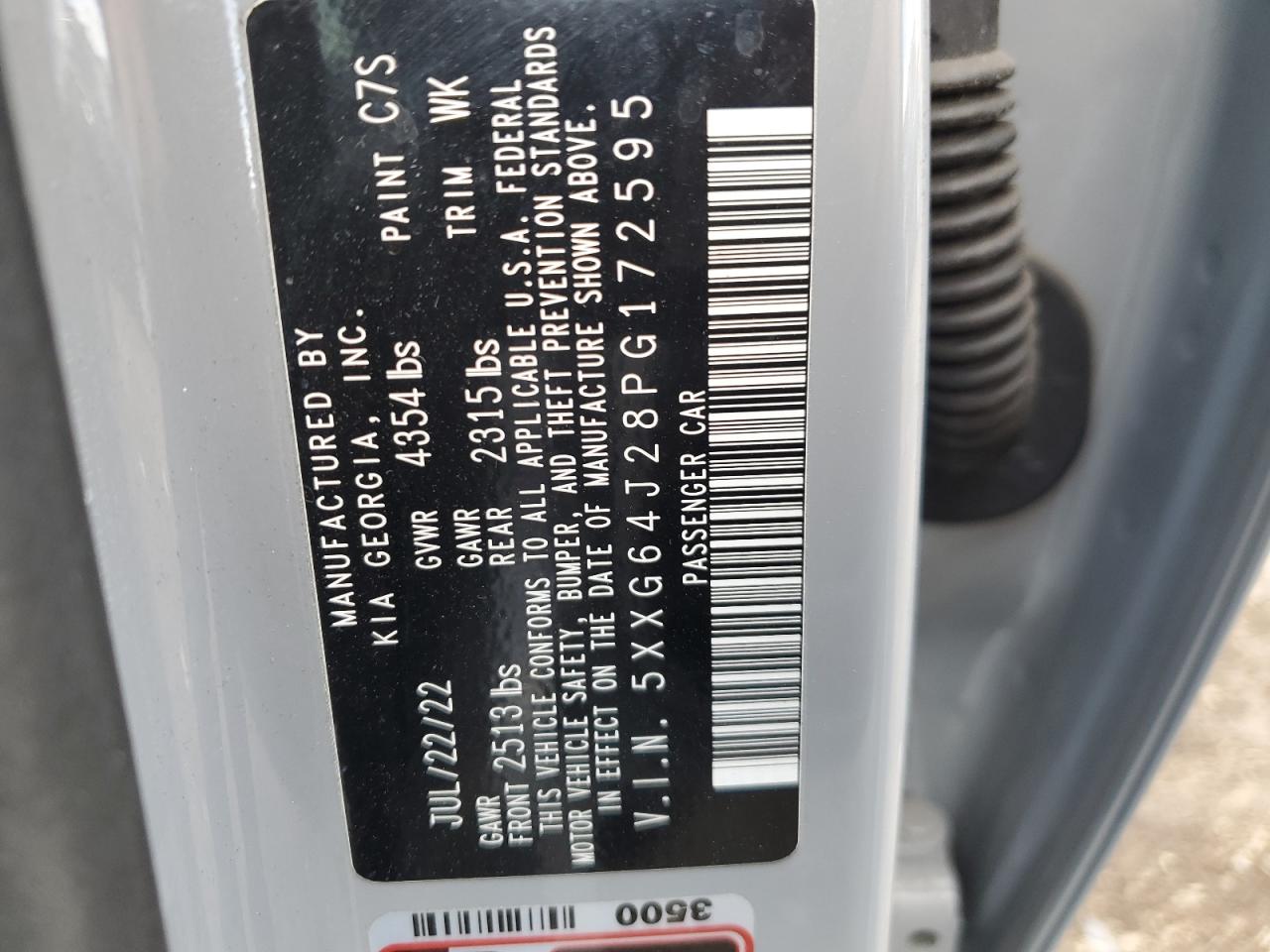 2023 Kia K5 Gt Line VIN: 5XXG64J28PG172595 Lot: 53204035