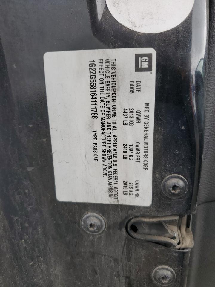 2006 Pontiac G6 Se1 VIN: 1G2ZG558164111788 Lot: 52087835