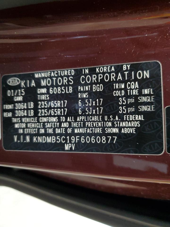 2015 Kia Sedona Lx VIN: KNDMB5C19F6060877 Lot: 52315255