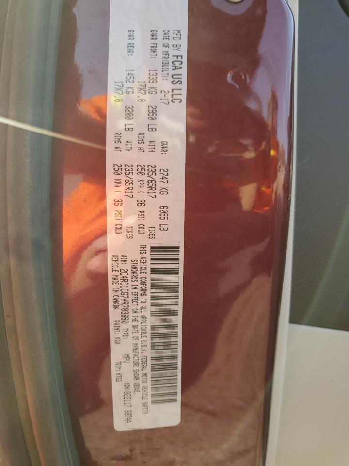 2017 Chrysler Pacifica Lx VIN: 2C4RC1CG7HR703660 Lot: 52607195